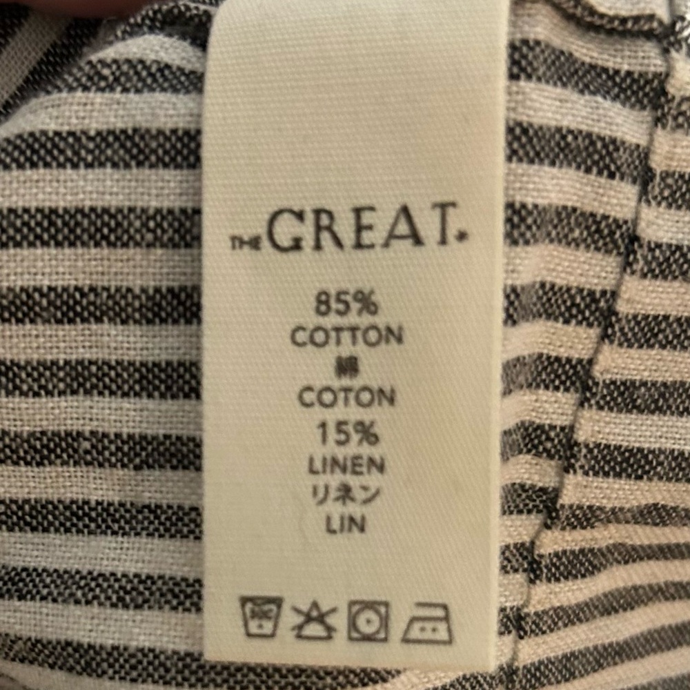 The Great Ruched Gray The Rail Vista Striped Top size XS 295 MSRP - Picture 8 of 11